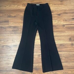 Reformation Black High Rise Flare Wide Leg Trousers Pants Women 8 Work Office